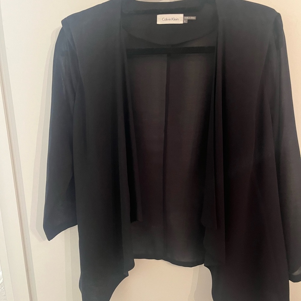 Calvin Klein Black Sheer Top